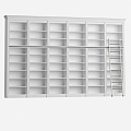 library bookshelf bookcase 3d model