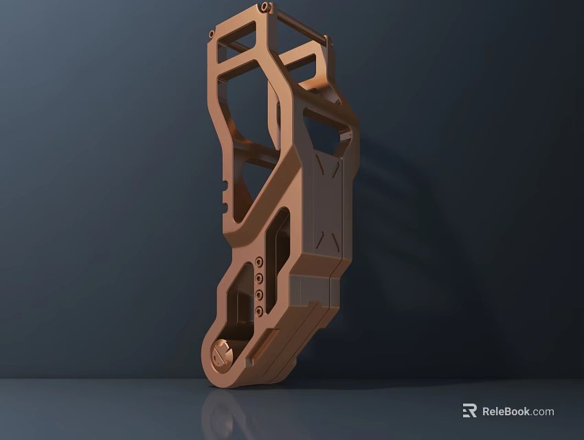 Road Infrastructure Metal Frame Support Structure For Traffic Signage With Durable Hole Connection Design 3d model