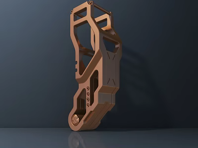 Road Infrastructure Metal Frame Support Structure For Traffic Signage With Durable Hole Connection Design 3d model
