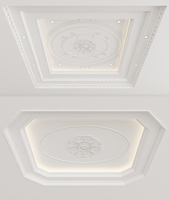 European-style ceiling 3d model