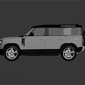 White And Black SUV With Modern Design Roof Rack And Front Grille