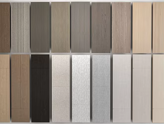 Modern wood veneer wall panel wood grain board 3d model