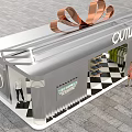 Modern Outlet Store Exterior And Interior Design At Wanda Plaza Shopping Mall With Clothing Displays