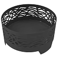 Decorative Hollow Out Circular Metal Ornament With Rural Landscape Patterns
