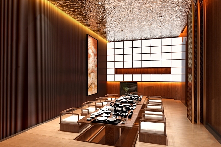 Japanese Restaurant 3d model