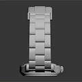 Stylish Modern Watch With Metal Strap Dark Dial And Roman Numerals