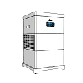 Vertical Household Appliance with Digital Display and Grille Design for Daily Use