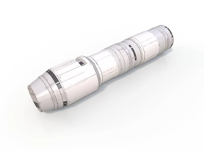 Advanced Space Rocket Component Design With Cylindrical Structure And Technical Details 3d model