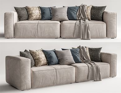 Modern double sofa 3d model