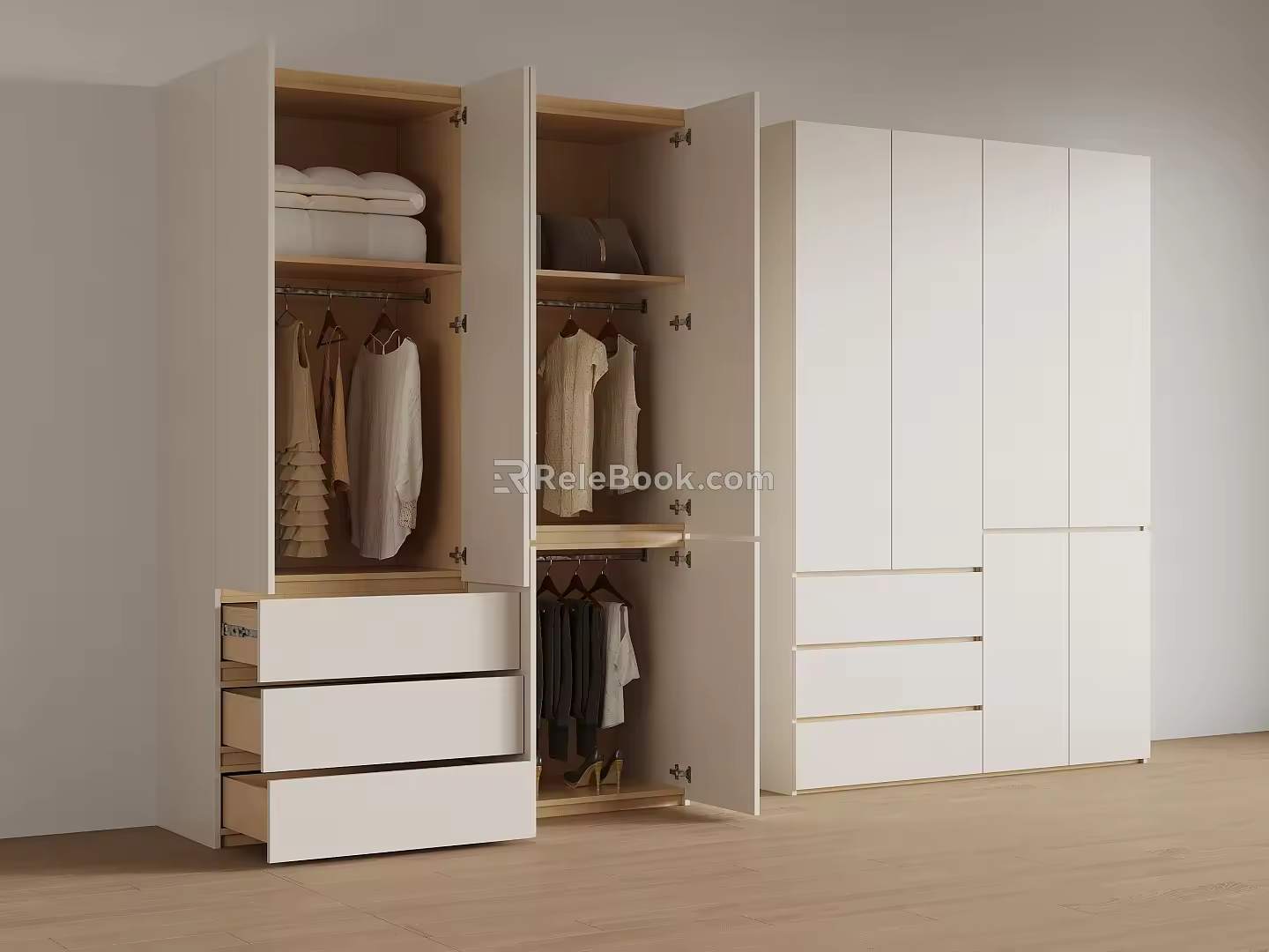 Modern minimalist wardrobe 3d model