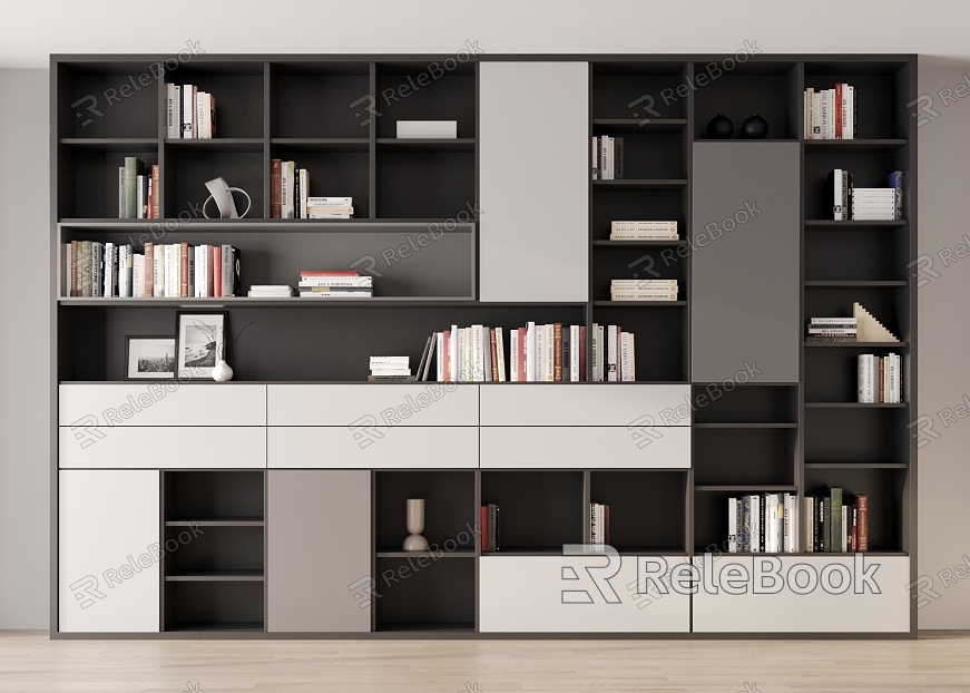 Modern bookcase model