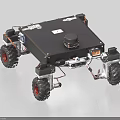 Advanced Smart Machine With Large Wheels Top Sensor And Mechanical Structure 3d model
