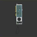 Wall Mounted Electronic Device With Green Display Screen Circular Component And Connecting Cable