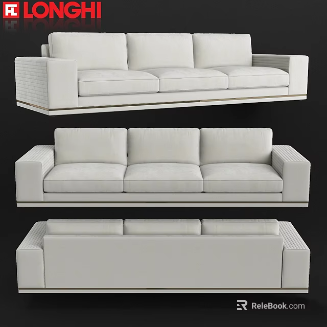 Modern Minimalist Sofa Set With Clean Lines And Structured Design 3d model