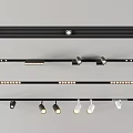 Modern LED Downlights And Spotlights In Ceiling Track Lighting Design Styles 3d model