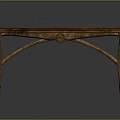 Classic Wooden Table With Unique Wood Grain And Curved Decorative Legs