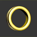 Shiny Gold Ring With Smooth Band Design And Reflective Surface 3d model