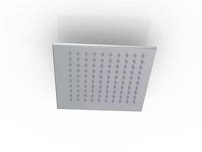 Square Overhead Rainfall Shower Head With Multiple Spray Nozzles Chrome Plated Design 3d model