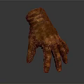 Durable Vintage Handcrafted Leather Glove With Stitched Details And Classic Design