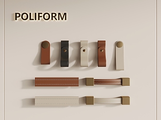 Simple style leather handle 3d model