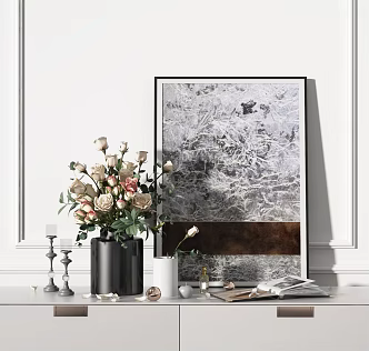 Modern ornaments combination vase floral ornaments 3d model