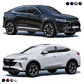 Black And White SUV Vehicles With Modern Sporty Exterior And Coupe Like Design