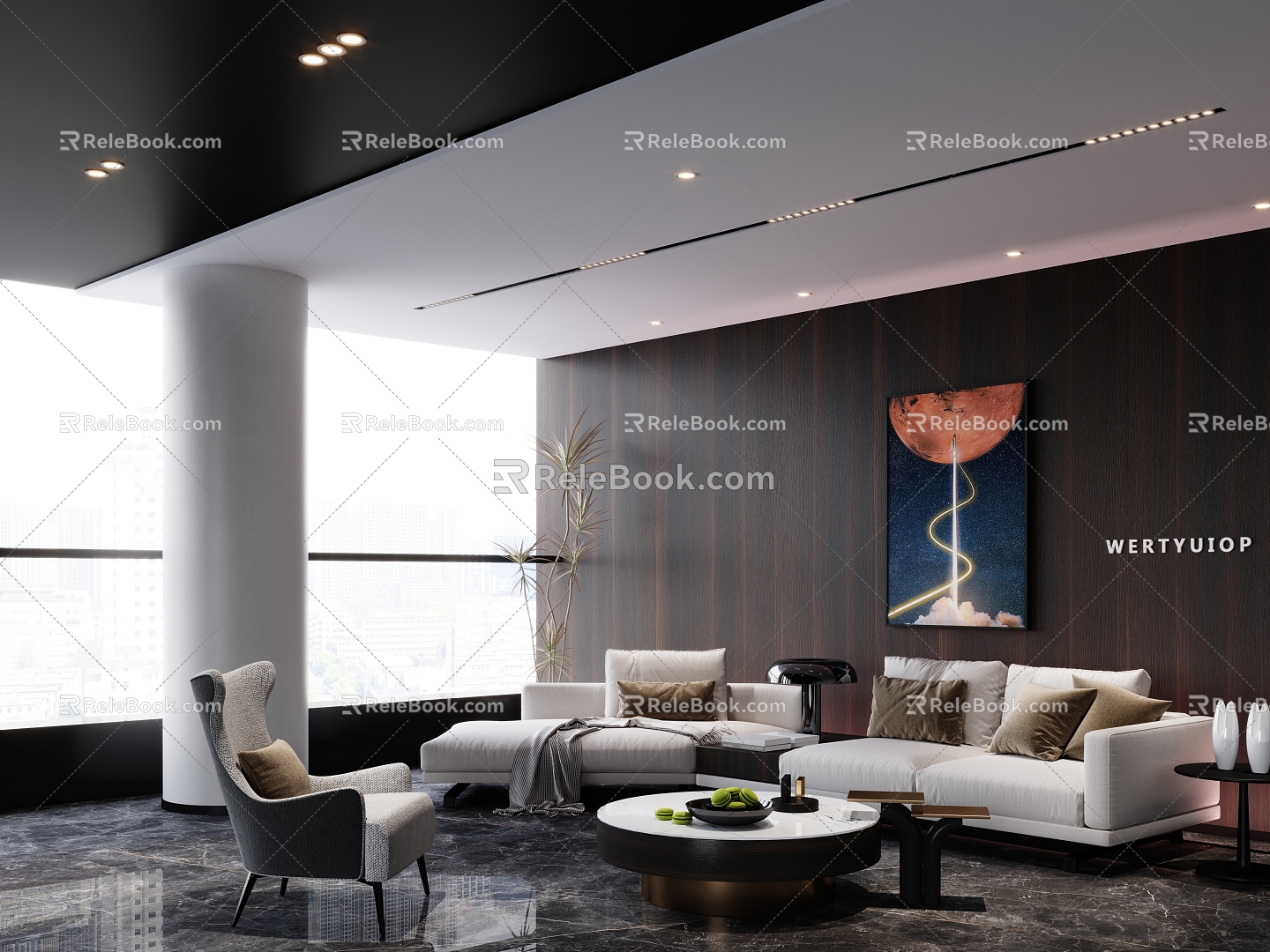 Modern Meeting Room Negotiation Area 3d model