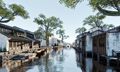 Chinese Ancient Building Exterior 3d model