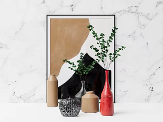 Modern Vase Bottle Ornaments 3d model