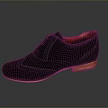 Elegant Black Leather Brogue Shoes With Intricate Carving And Brown Sole