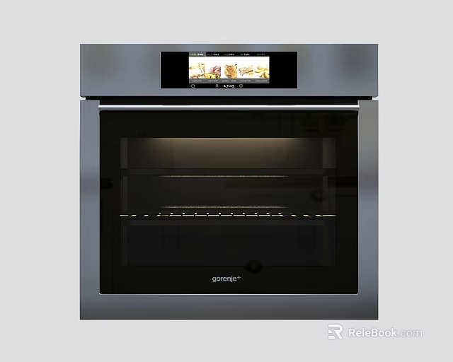 Kitchen Appliance Modern Built in Oven With Digital Display Screen And Stainless Steel Finish 3d model 
