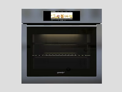 Kitchen Appliance Modern Built in Oven With Digital Display Screen And Stainless Steel Finish 3d model