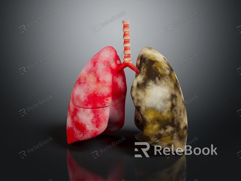 modern lung smoke lung respiratory organ human respiratory organ model