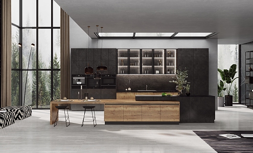 Modern Kitchen Simple Kitchen 3d model