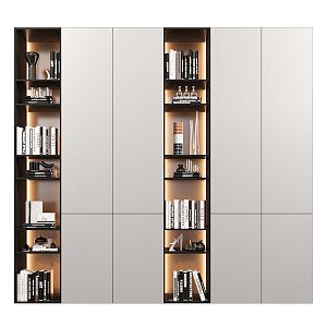 Modern Bookcase Decorative Cabinet 3d model