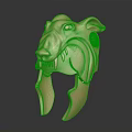 Shiny Gold Wolf Head Shaped Metallic Accessory For Fashion Clothing Decoration