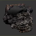 Wood Stone Material Sample With Colorful Surface Pink Blue Black Hues And Label 4052