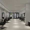 Modern Beauty Hair Salon Interior Design With Styling Chairs Mirrors And Plants