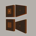 Modern Minimalist Wall Lamps With Geometric Square Triangle Black Design On White Background