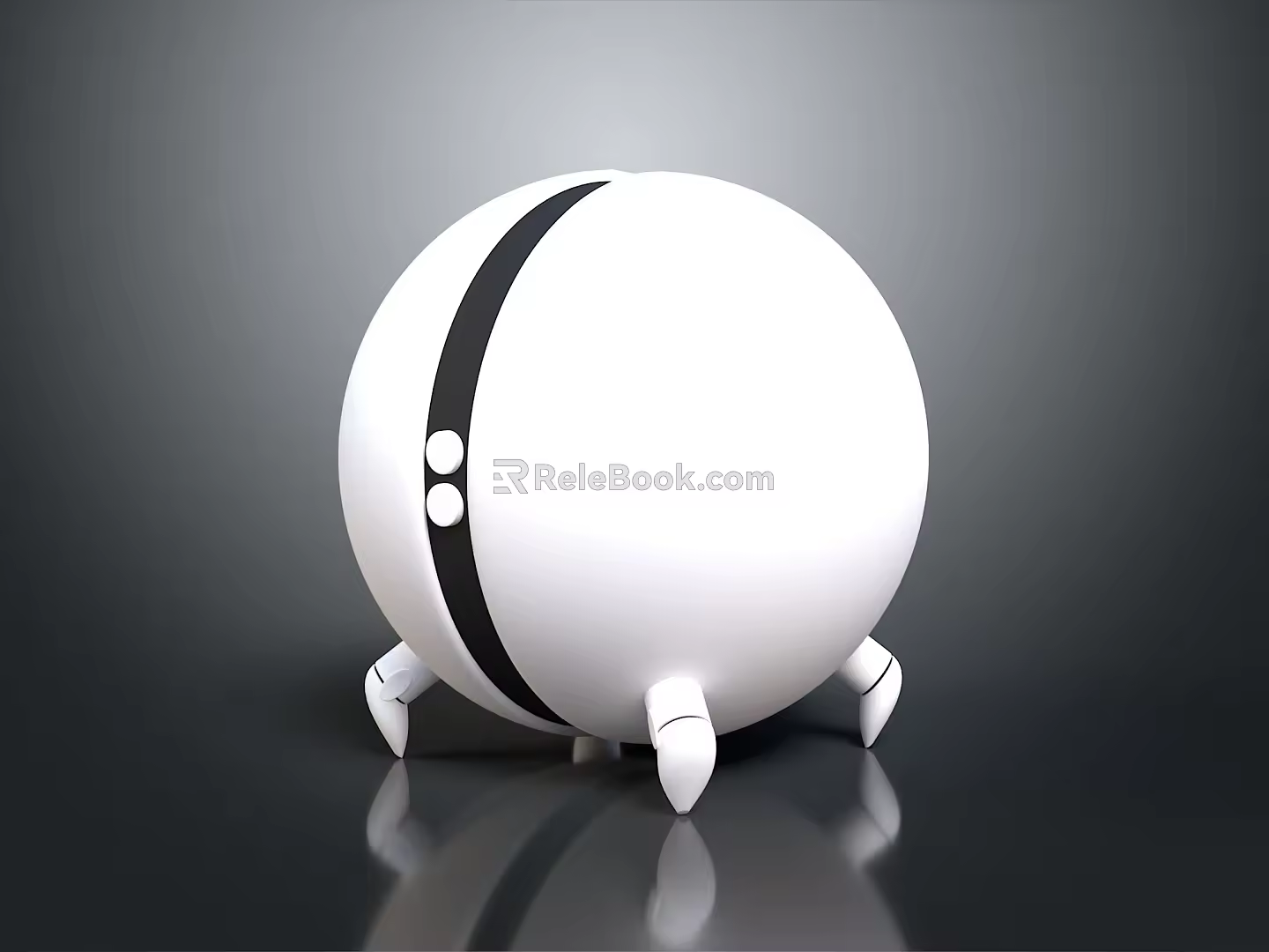 Modern Sci-Fi Car Spherical Car Spherical Robot Endless Train 3d model