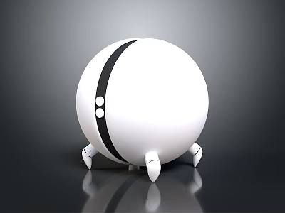 Modern Sci-Fi Car Spherical Car Spherical Robot Endless Train 3d model