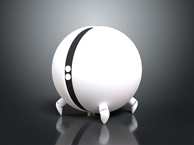 Modern Sci-Fi Car Spherical Car Spherical Robot Endless Train 3d model