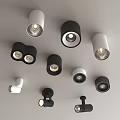 Modern Black And White Downlights And Spotlights With Various Styles For Ceiling Lighting