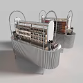 Modern Shopping Mall Counter With Stainless Steel Frame And Open Product Display Racks