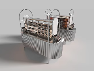 Beauty Makeup Nakajima Display Rack Skin Care Nakajima Cosmetic Cabinet Beauty Makeup Collection Cabinet High-end Display Cabinet Color Makeup Rack 3d model