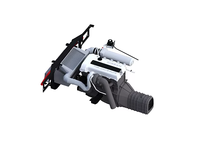 Heavy Duty Industrial Equipment With Piping System And Metal Structural Components 3d model