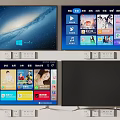 Smart TV Interface Displaying Streaming Apps Video Content And Various Screens