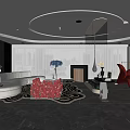 Modern Living Dining Room Interior With Sofa Coffee Table And Decorative Flowers