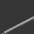 Silver Metal Mechanical Pencil With Red Top Textured Body And Clip