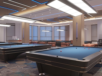 Modern Billiards Room Billiards Hall 3d model